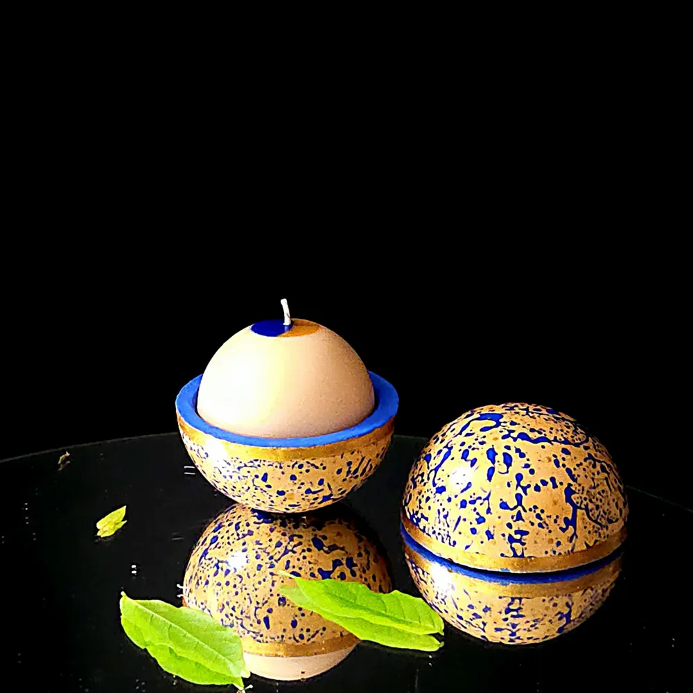Gifts - Globe Candle\" Bollywood\” with Woody Saffron - PONPON CURIOSITAS