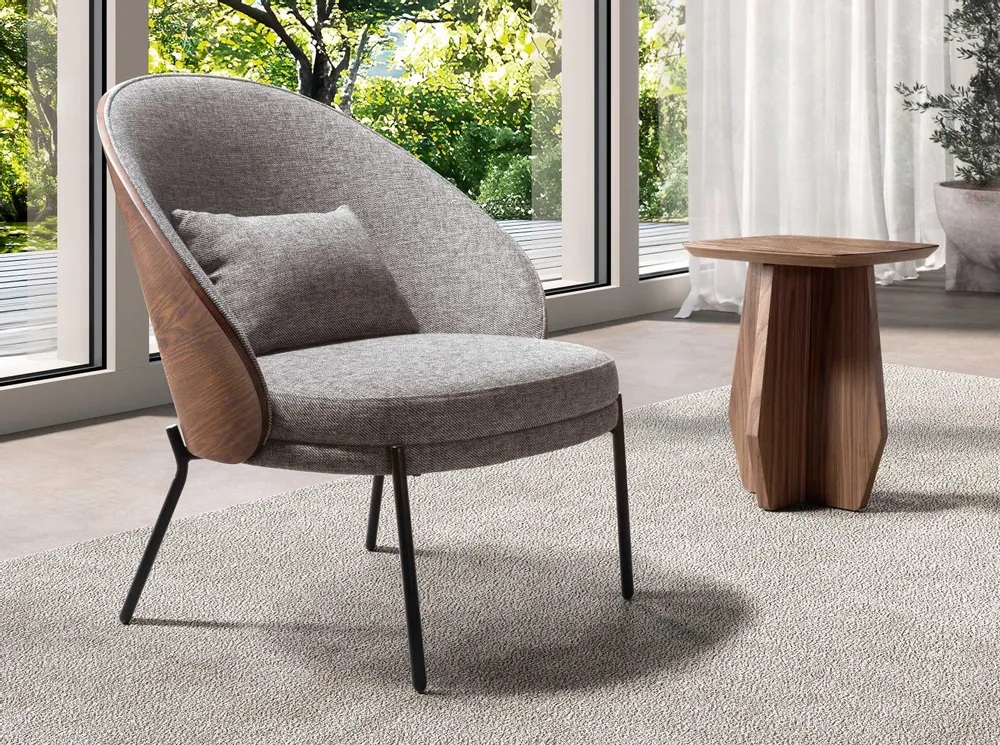 Autres tables  - Table d'angle carrée en noyer - ANGEL CERDÁ