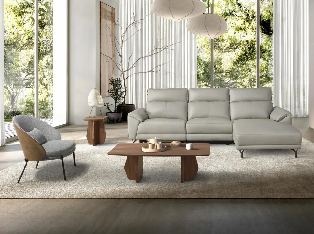 Autres tables  - Table d'angle carrée en noyer - ANGEL CERDÁ