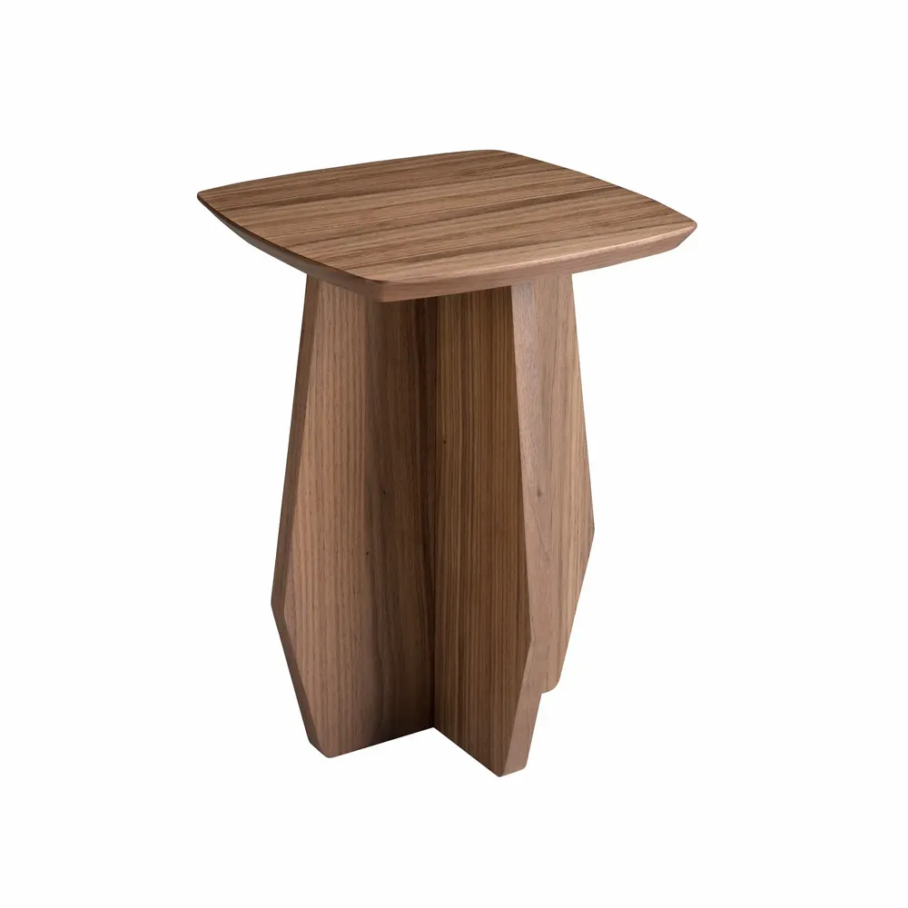 Autres tables  - Table d'angle carrée en noyer - ANGEL CERDÁ