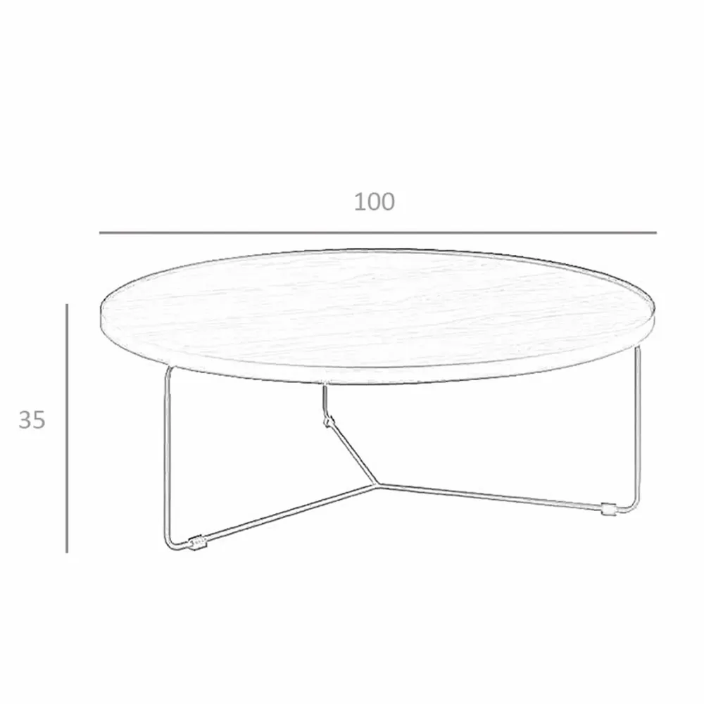 Tables basses - Table basse ronde en noyer - ANGEL CERDÁ