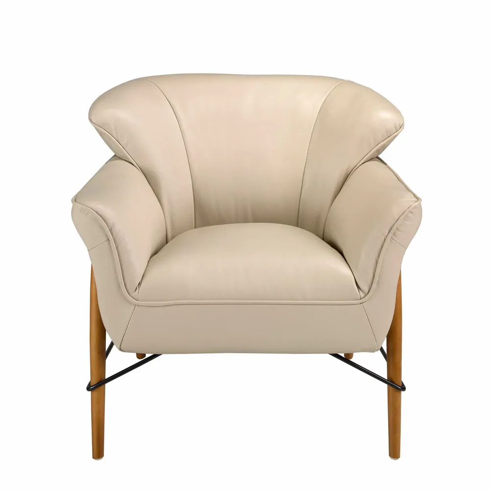 Armchairs - Sand leather armchair - ANGEL CERDÁ