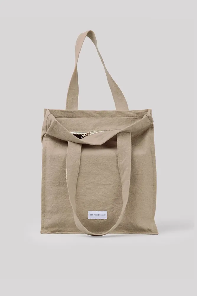 Bags and totes - Thick organic cotton canvas zip bag - LES PENSIONNAIRES