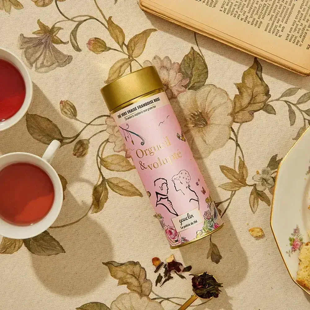 Gifts - Orgueil & Volupté bottle - Organic strawberry raspberry green tea - GAUCLIN
