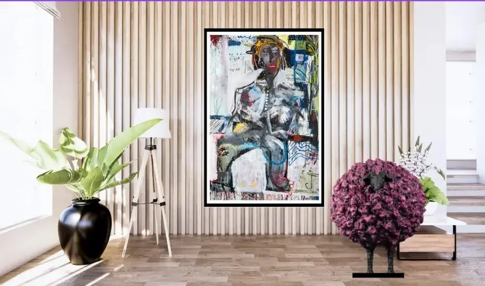 Paintings - Painting\" Sun red\” by Monsieur Jamin - GALERIE SEBBAN