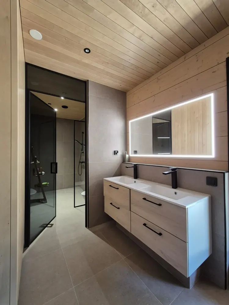 Bathroom mirrors - Full Lux Square LED Mirror (50x90cm) - SCANDINAVIAN GLASSFACTORY