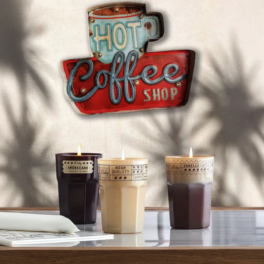 Candles - Brew&Bloom Set of 3 - Lab Coffee Scented Candle 795 g. - RUBY