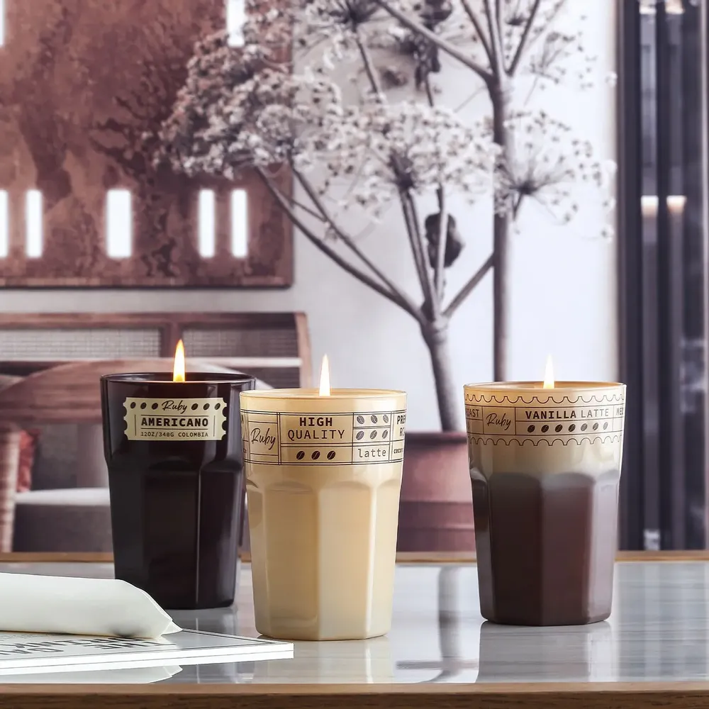 Candles - Brew&Bloom Set of 3 - Lab Coffee Scented Candle 795 g. - RUBY