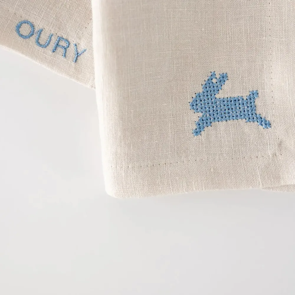 Table linen - Easter Beige Linen Napkins (Set of 2) - OURY HOME
