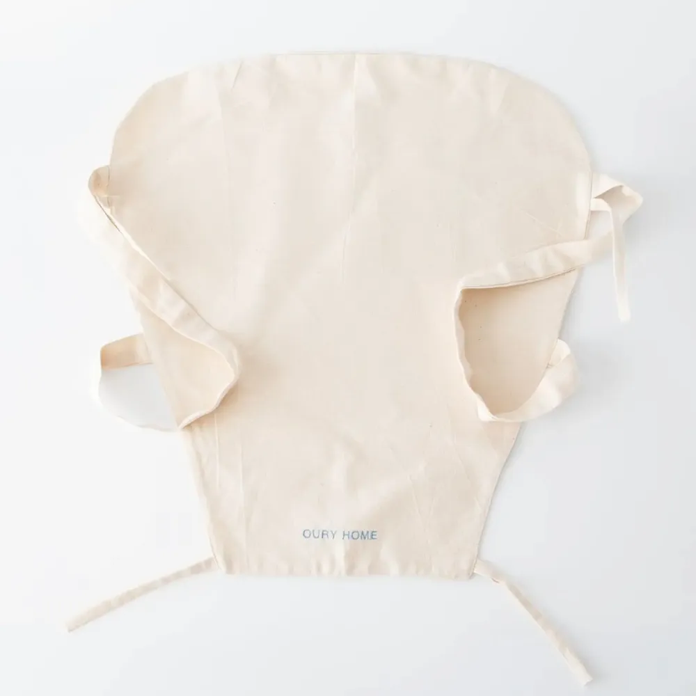 Bags and totes - Flower Bag – Organic Cotton with Blue Embroidery - OURY HOME
