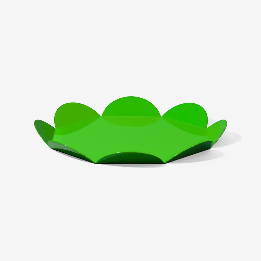 Plats et saladiers - Plateau Fleur – Plateau de service graphique en métal - ISUWA