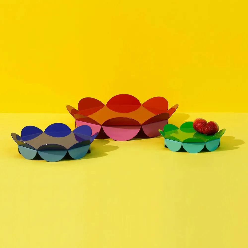 Plats et saladiers - Présentoir Fleur S – Objet design sculptural en métal - ISUWA