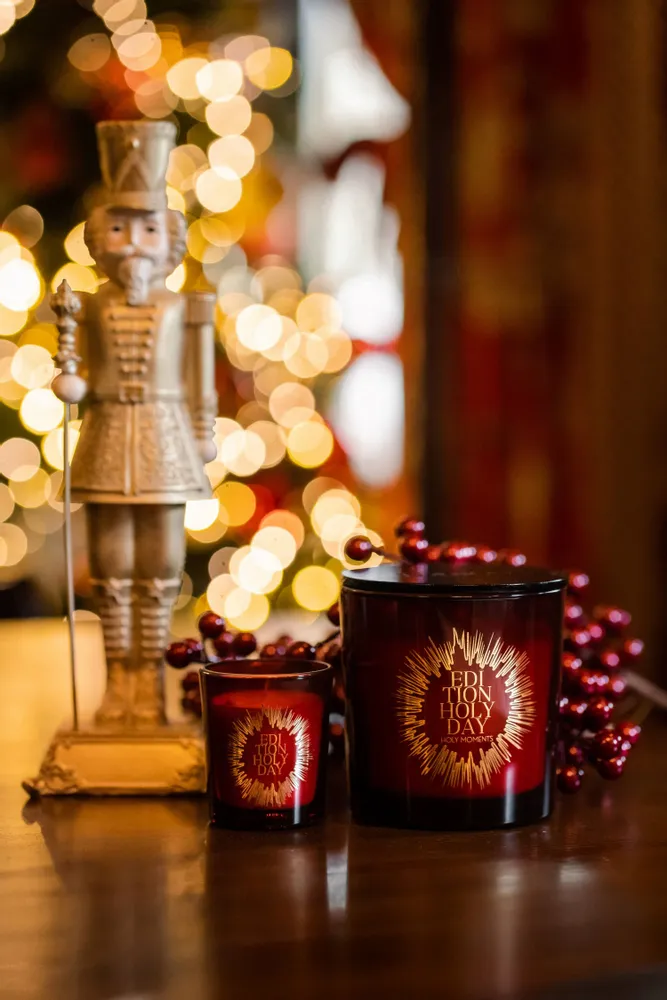 Bougies - Bougie de Noël en cire de soja parfumée faite à la main avec couvercle - EDITION FRAGRANCES
