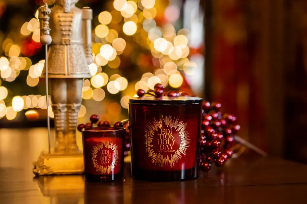 Bougies - Bougie de Noël en cire de soja parfumée faite à la main avec couvercle - EDITION FRAGRANCES