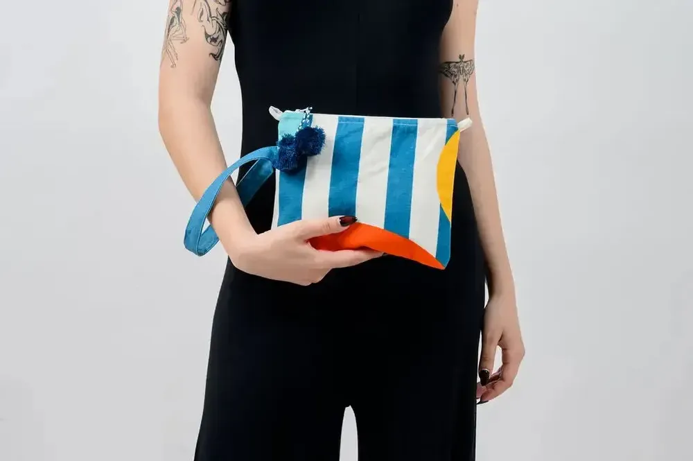 Bags and totes - Abstract Rhapsody Pouch Bag - KORES ACCESSORIES