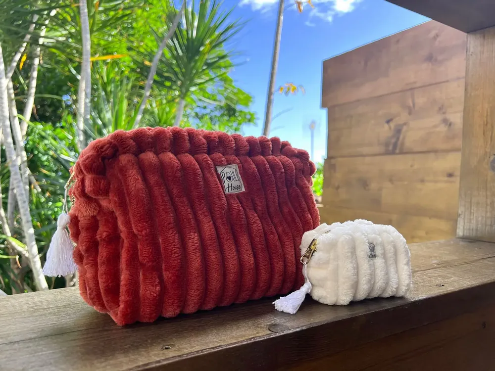 Travel accessories - Quilted Minky Toiletry Bag - POULE HOUSE