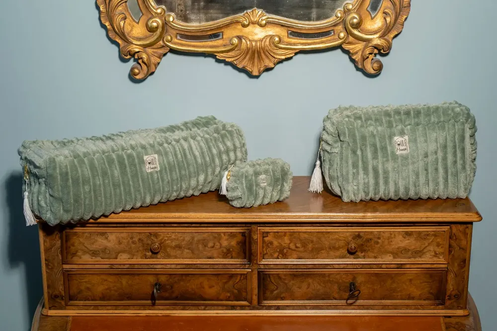 Travel accessories - Quilted Minky Toiletry Bag - POULE HOUSE