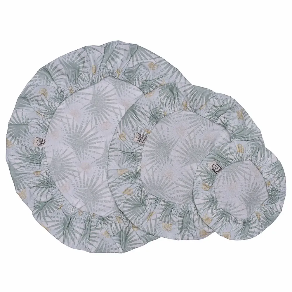 Food storage - Set of 3 Reusable Coated Cotton Food Covers - POULE HOUSE