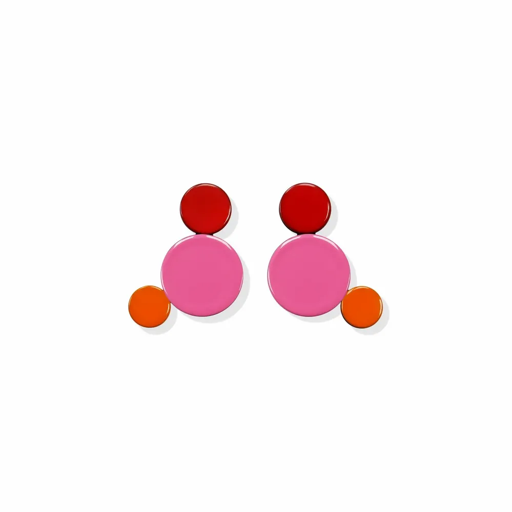 Jewelry - Geometric Earrings – Playful Forms in Color - ISUWA