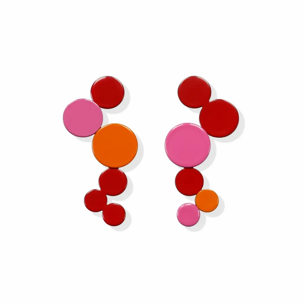Jewelry - Geometric Earrings – Playful Forms in Color - ISUWA
