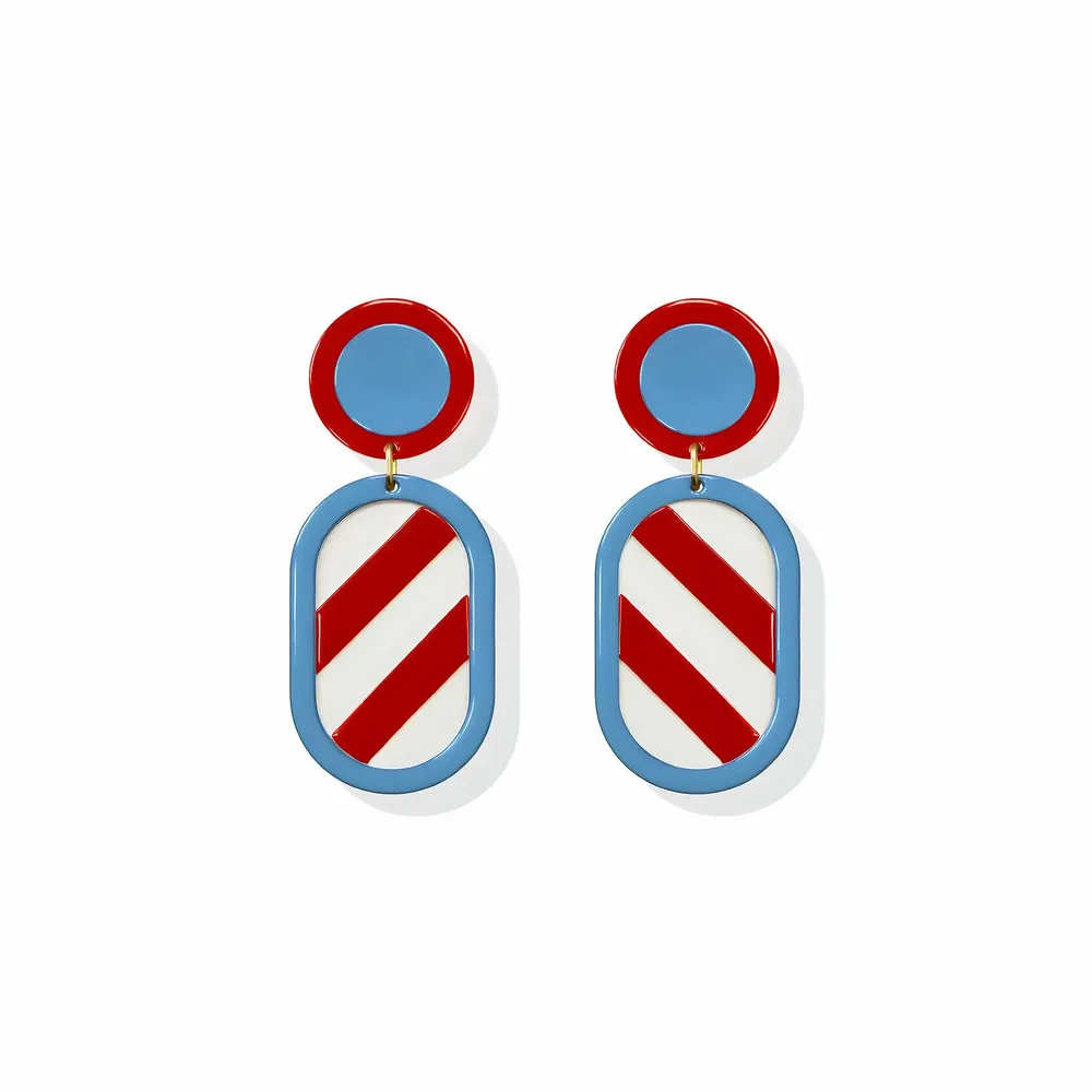 Jewelry - Geometric Earrings – Playful Forms in Color - ISUWA
