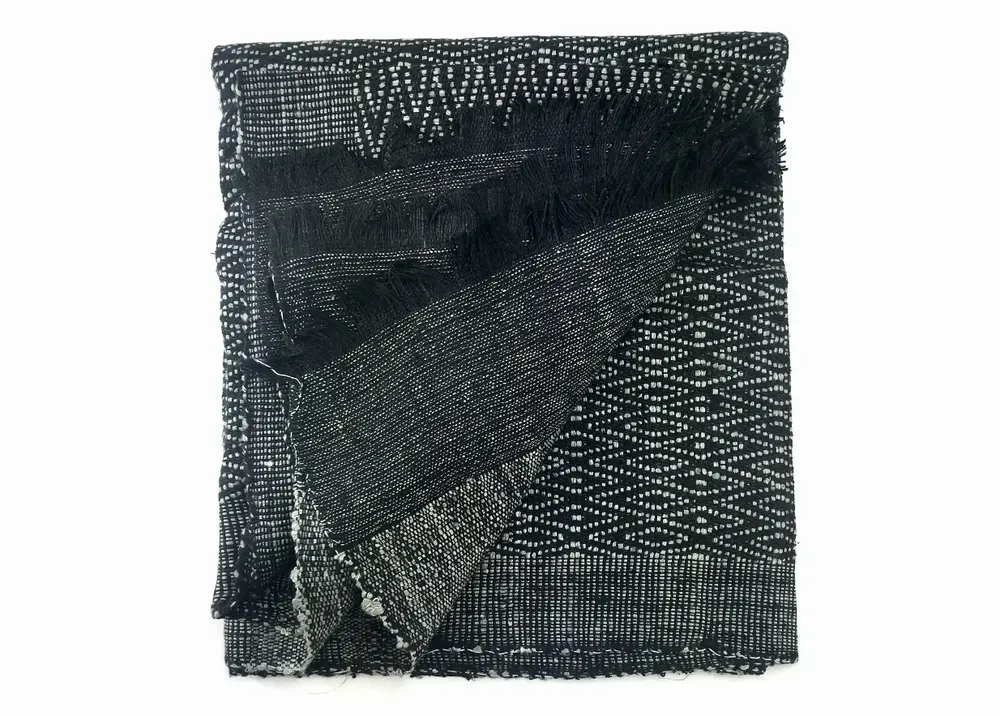 Foulards et écharpes - ETOLE EN SOIE ERI "ESHANI" GRIS ARGENT - KARAWAN AUTHENTIC