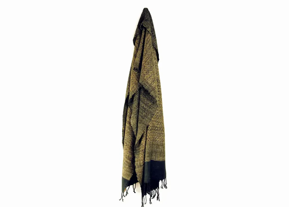 Foulards et écharpes - ETOLE EN SOIE ERI "ESHANI" OR MAT - KARAWAN AUTHENTIC