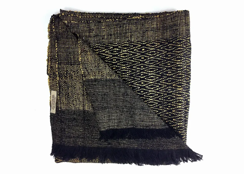 Foulards et écharpes - ETOLE EN SOIE ERI "ESHANI" OR MAT - KARAWAN AUTHENTIC
