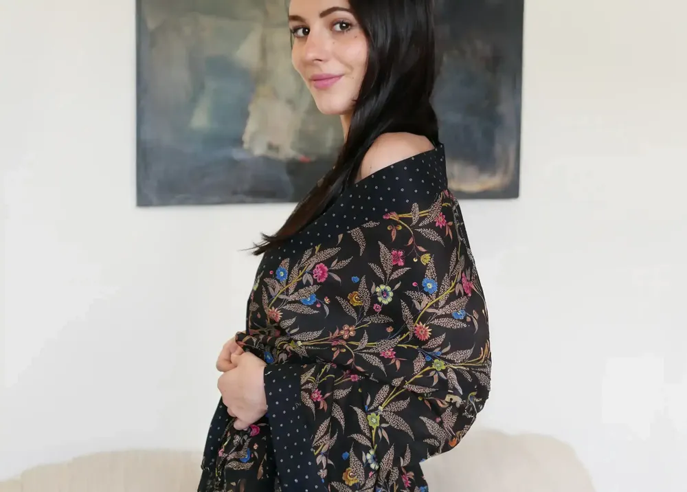 Apparel - BLACK FLOWER KIMONO - KARAWAN AUTHENTIC