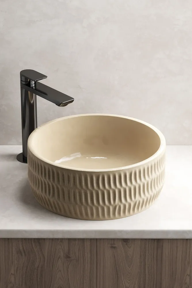 Washbasins - 'HAZE' Wash basin - 3D ceramic printed sink - KERAMIK