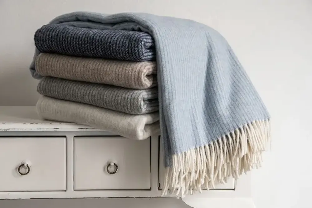 Throw blankets - Ruby Plaid - SOFIA TOSCANO