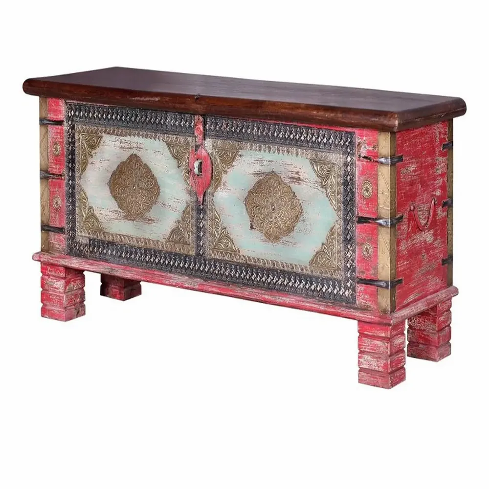 Storage boxes - Chest in aged red mango and cherry wood - GINER Y COLOMER