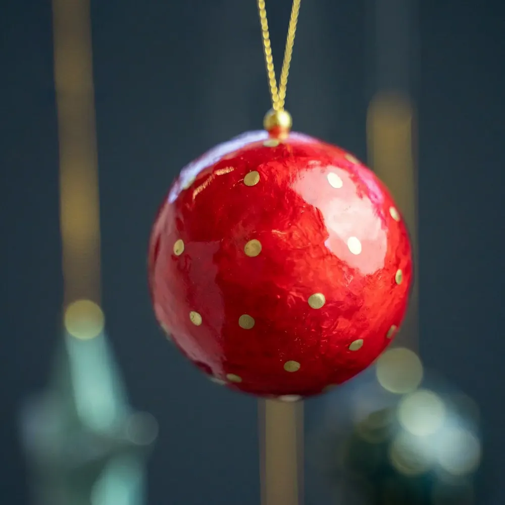 Other Christmas decorations - Xmas balls with dots - KINTA