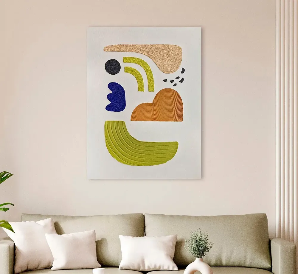 Tableaux - Peinture originale abstraite texturée colorée vert bleu « Bay 5 » - MATISS ART STUDIO