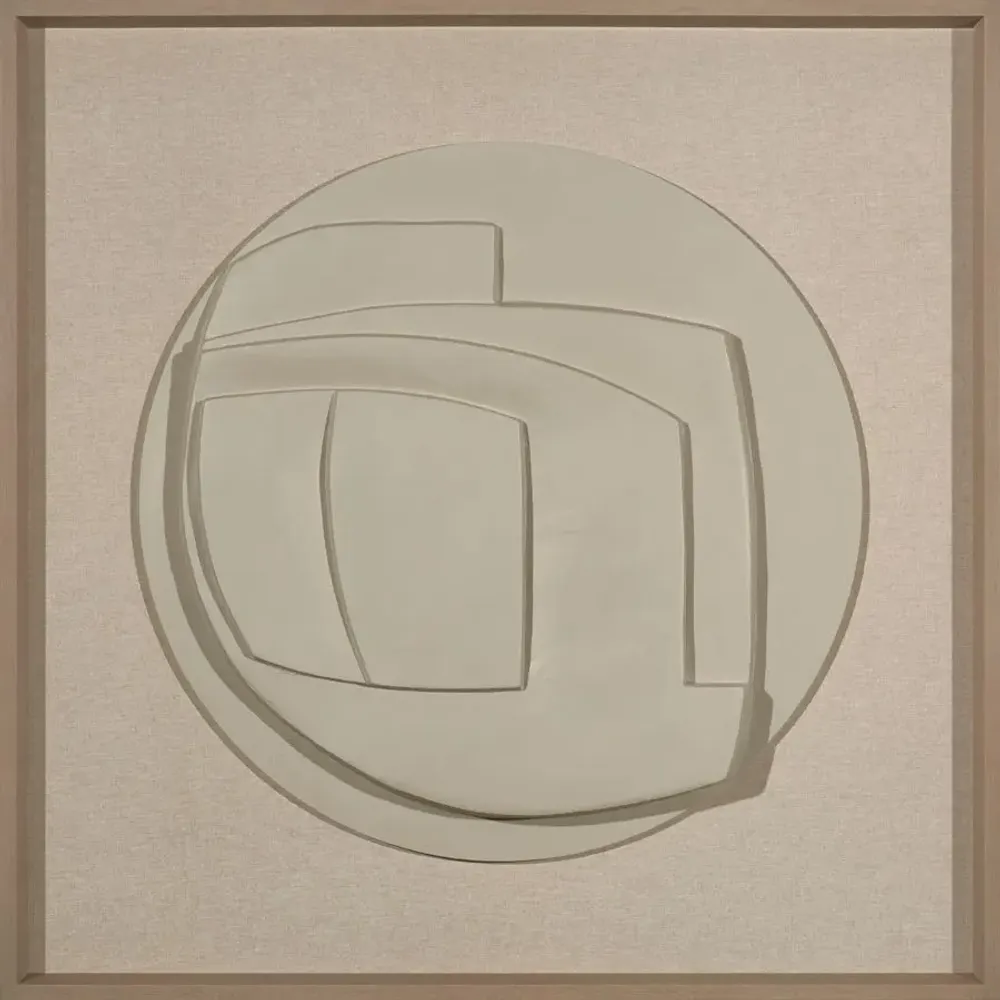 Services - 'Esquisto 01 Circular Gris' - Original Painting - 110x110cm - PERSPECTIVA 10