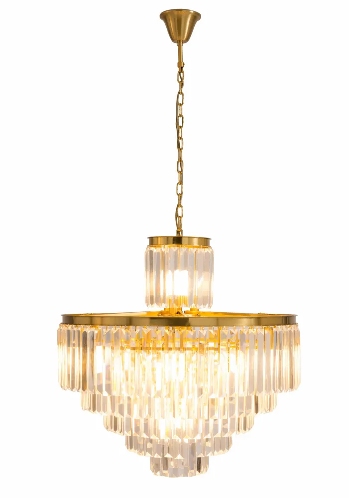 Hanging lights - Dazzling golden chandelier - SIGNATURE MOBILIER ET DÉCORATION