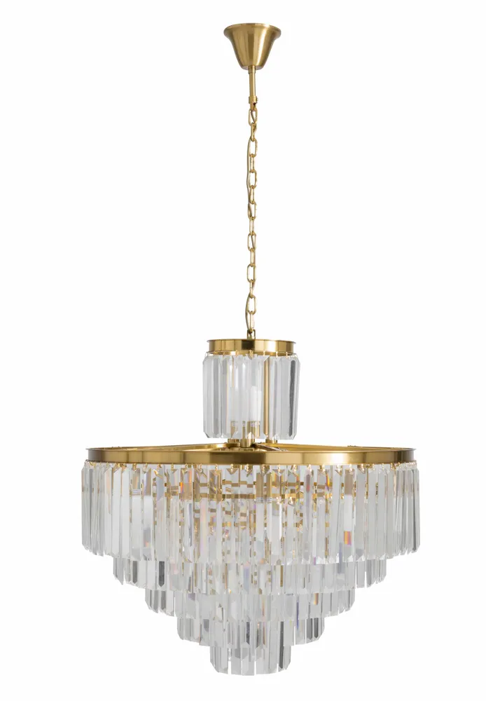 Hanging lights - Dazzling golden chandelier - SIGNATURE MOBILIER ET DÉCORATION