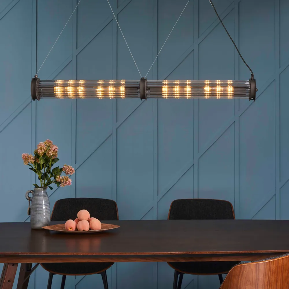 Suspensions - Lustre double Tube - SIGNATURE MOBILIER ET DÉCORATION