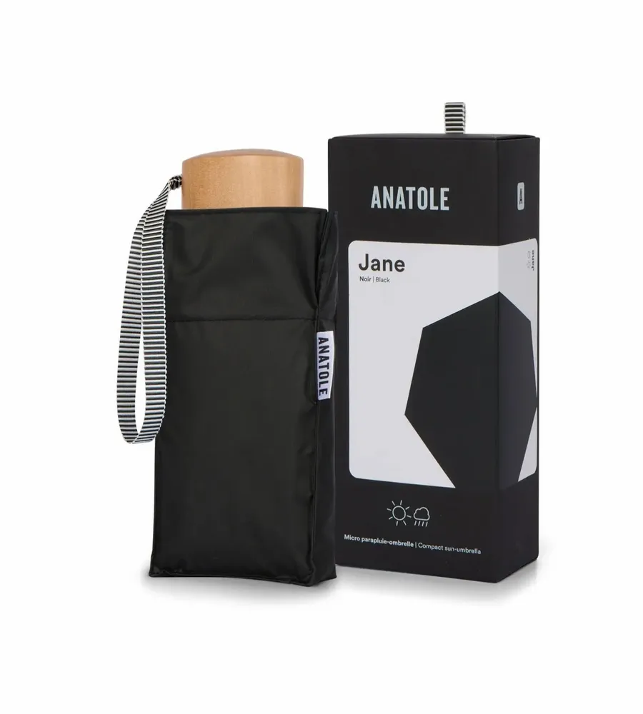 Prêt-à-porter - Mini parapluie-ombrelle anti-UV double protection – Noir – Jane - ANATOLE