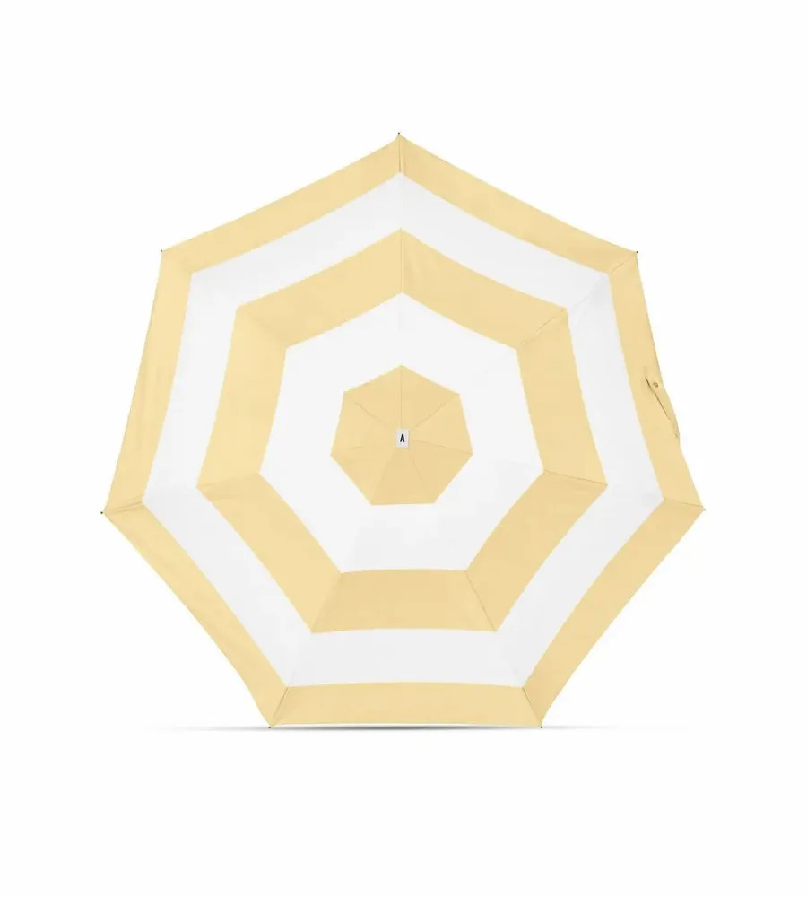 Cosmétiques - Mini parapluie-ombrelle anti-UV – Rayures Jaune Lin - Aurora - ANATOLE