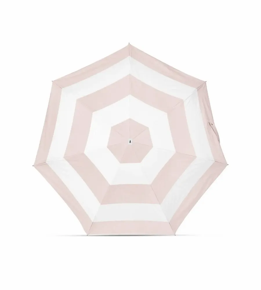 Prêt-à-porter - Mini parapluie-ombrelle anti-UV – Rayures Rose Poudré - Polaris - ANATOLE