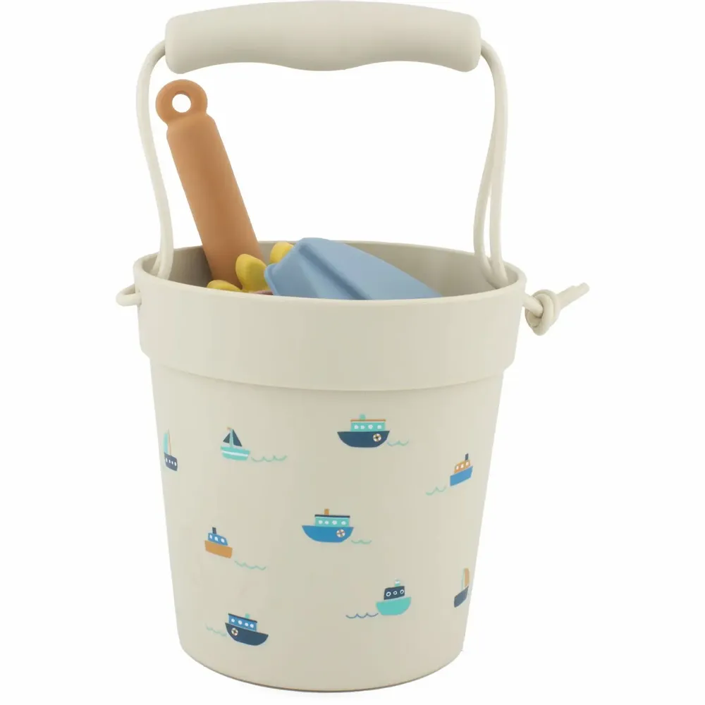 Children's bathtime - SILICONE: BEACH BUCKET - THE SEA - ULYSSE COULEURS D'ENFANCE