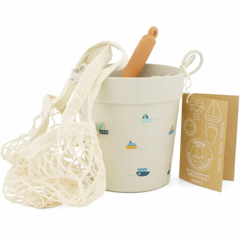 Children's bathtime - SILICONE: BEACH BUCKET - THE SEA - ULYSSE COULEURS D'ENFANCE