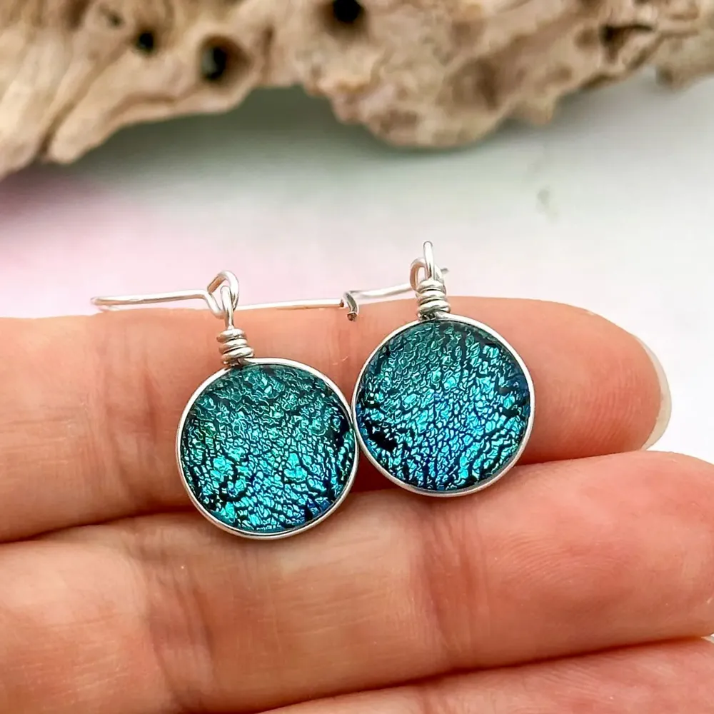Jewelry - Set of 9 Pair of Dichroic Glass Earrings - BIJOUX EVIDENCE