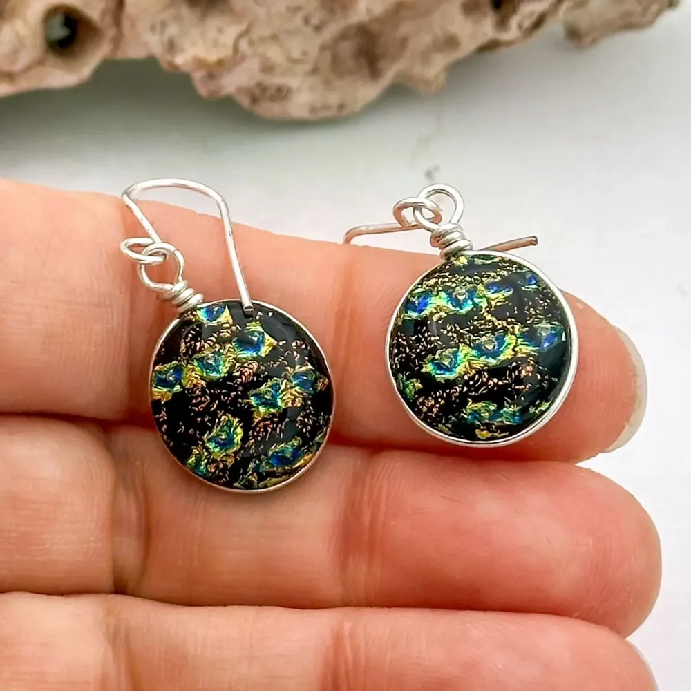 Jewelry - Set of 9 Pair of Dichroic Glass Earrings - BIJOUX EVIDENCE