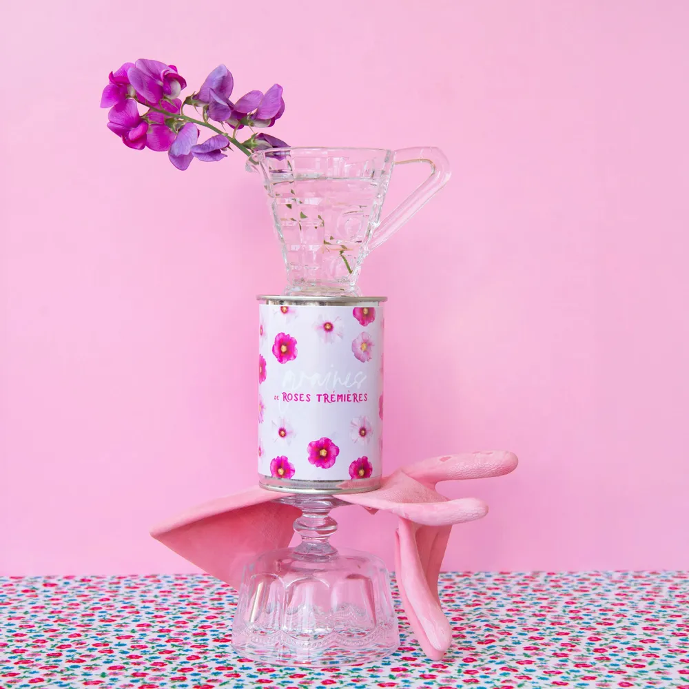 Cadeaux - Kit à semer "Graines de roses trémières" Fabriqué en France - MAUVAISES GRAINES