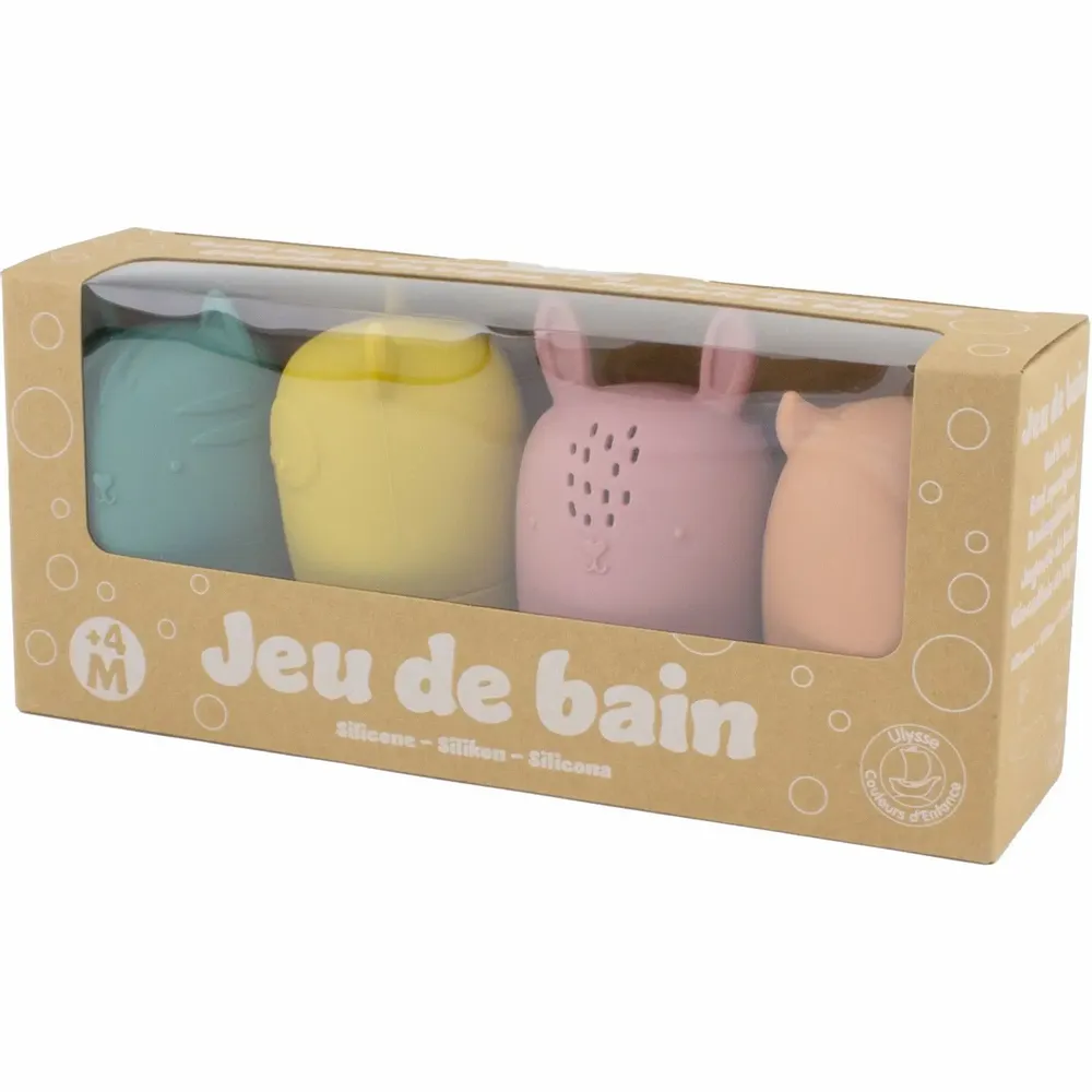 Bain pour enfant - SILICONE : LES ANIMAUX ASPERGEURS - ULYSSE COULEURS D'ENFANCE