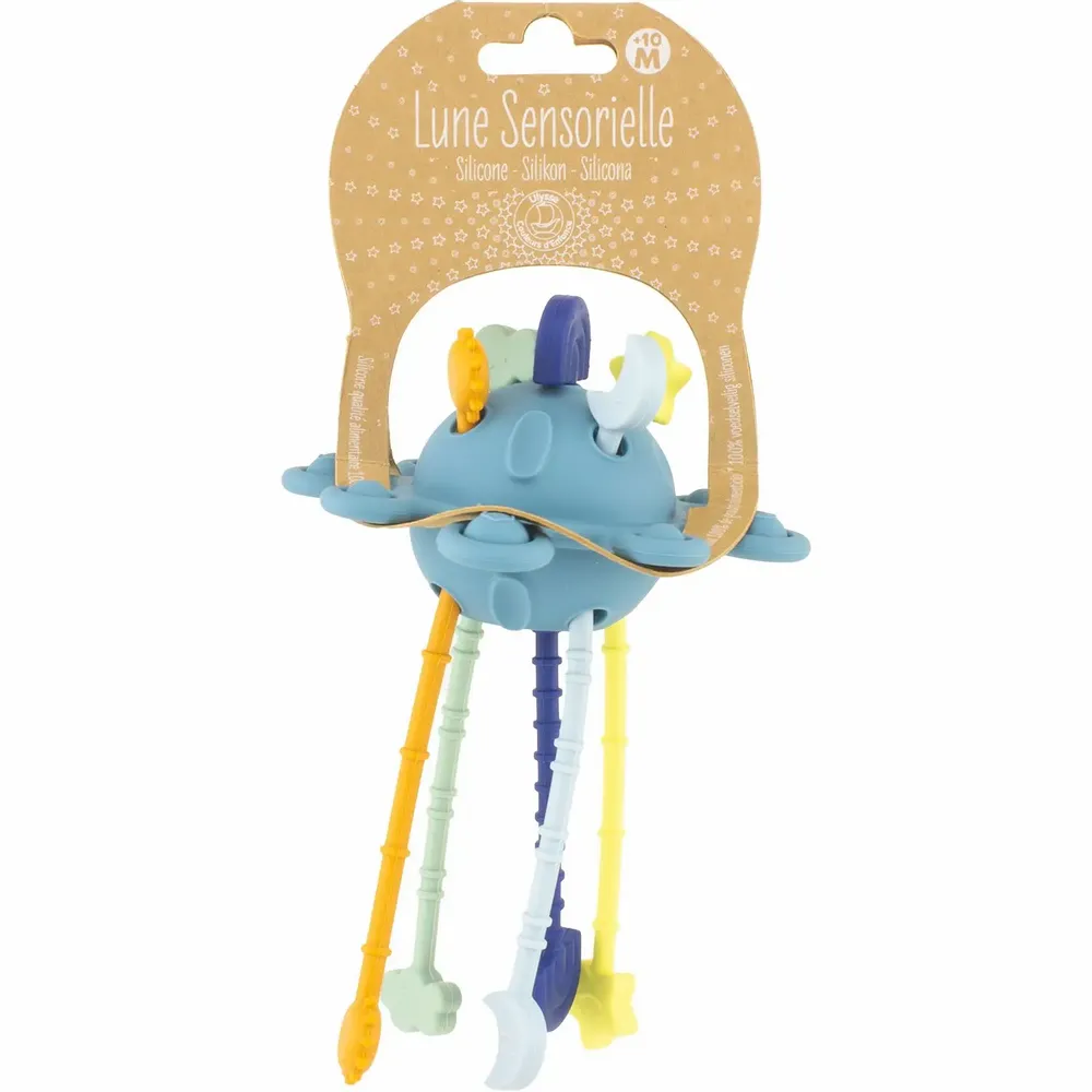 Jouets enfants - SILICONE : JOUET D'ÉVEIL LUNE BLEUE - ULYSSE COULEURS D'ENFANCE