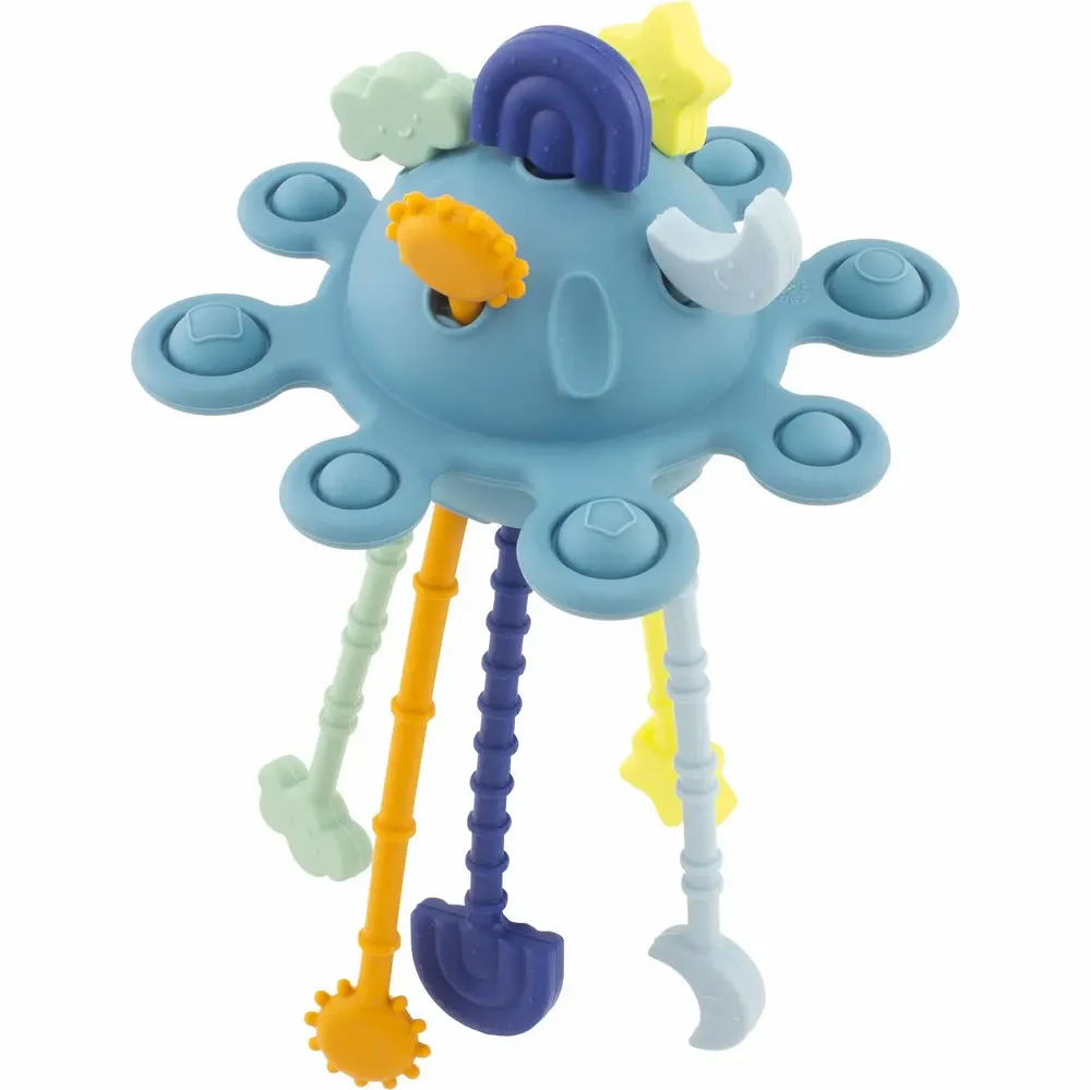 Jouets enfants - SILICONE : JOUET D'ÉVEIL LUNE BLEUE - ULYSSE COULEURS D'ENFANCE