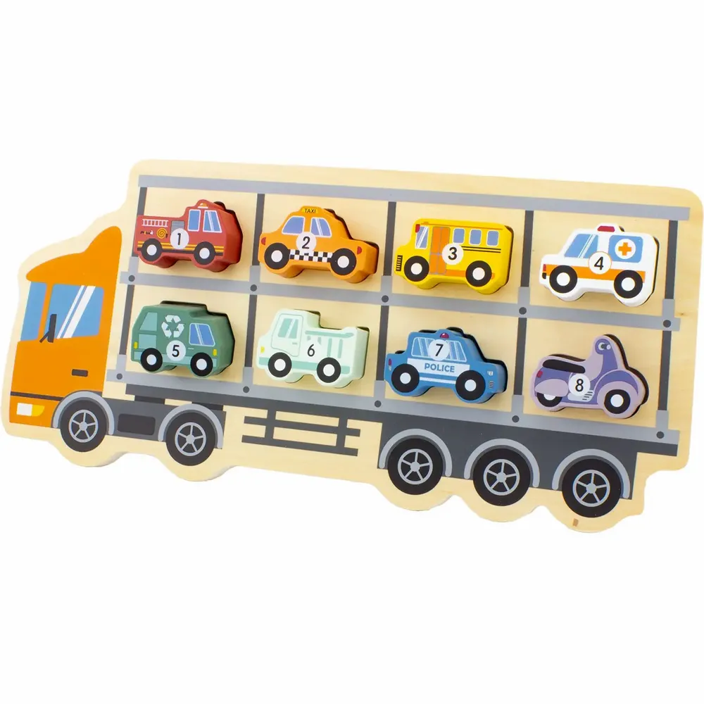 Children's games - PUZZLE: CAR CARRIER - ULYSSE COULEURS D'ENFANCE